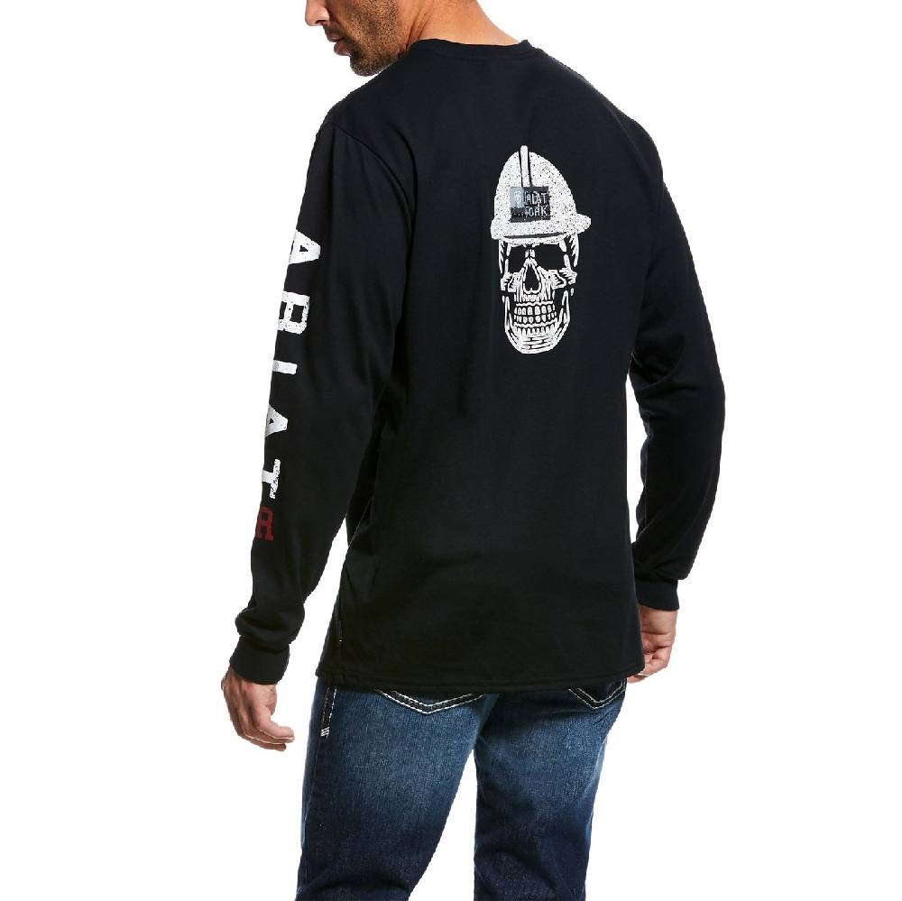 Men's Ariat FR Roughneck Skull Logo Crew