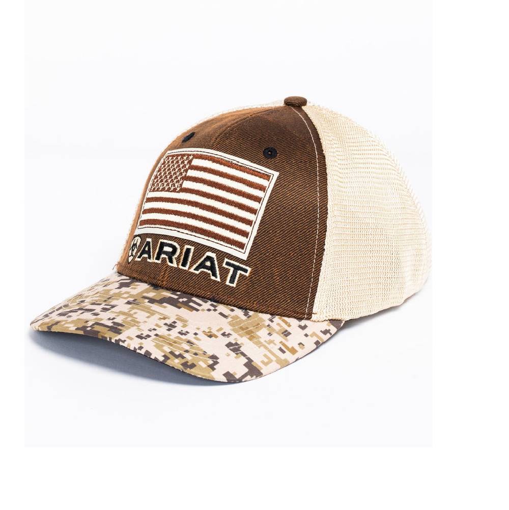 Men's Ariat Mesh Camo Flag Cap