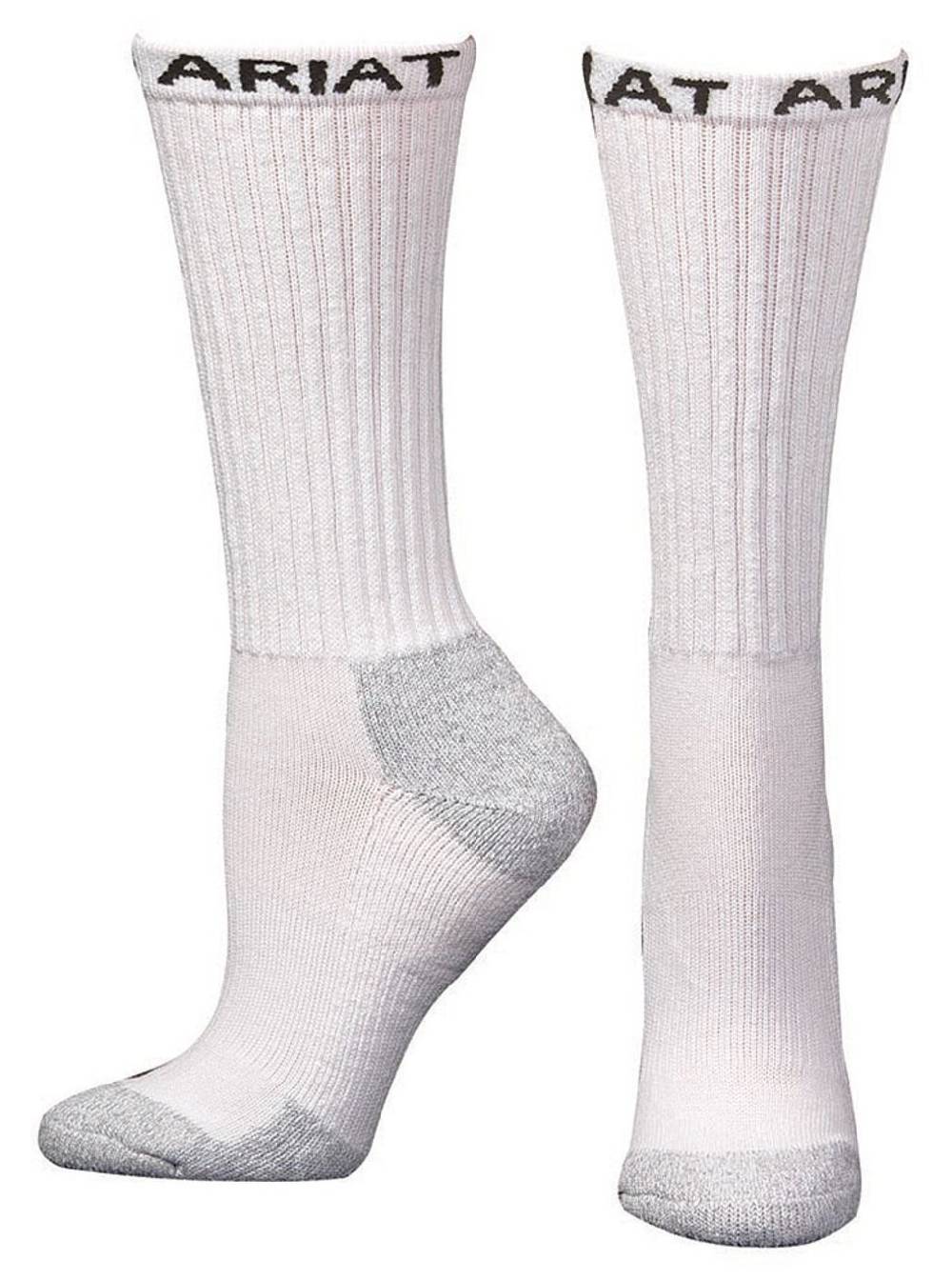 Men's Ariat White 3 Pack Crew Socks