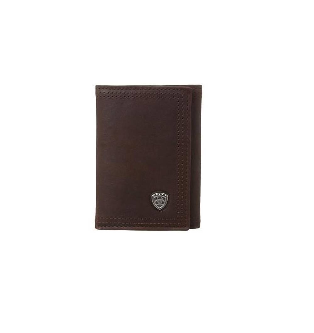 Men's Ariat Trifold Shield Dark Copper Wallet