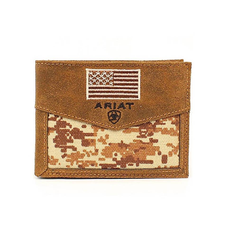 Ariat Camo Flag Bifold Wallet