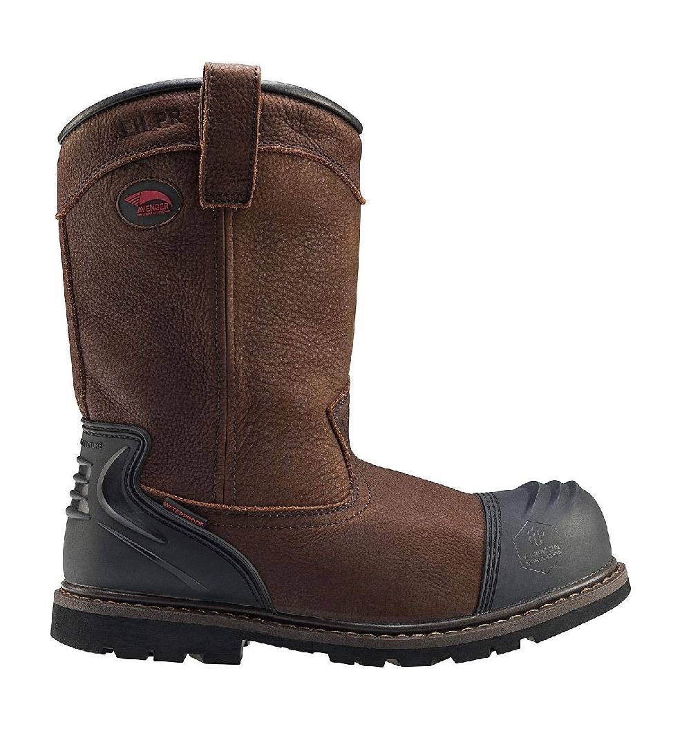 Men's Avenger Brown Wellington Carbon Nanofiber Composite Waterproof