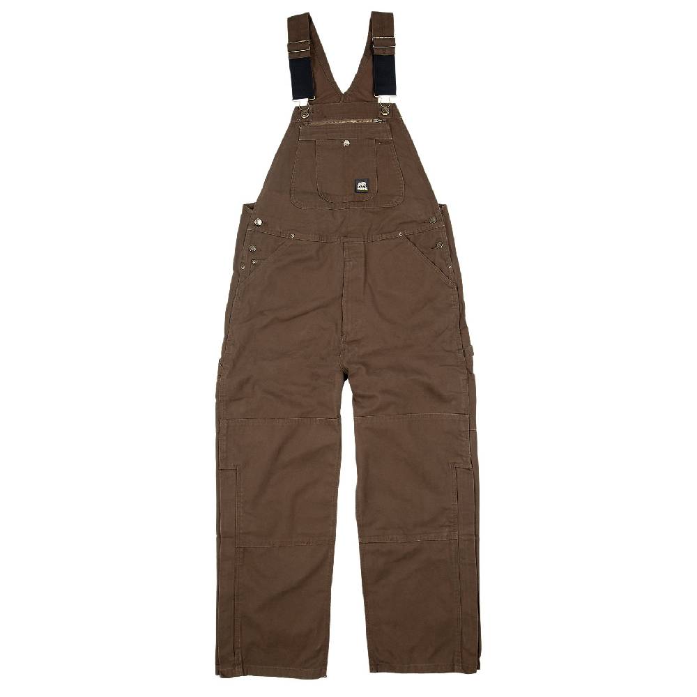 Men's Berne Unlined Washed Duck Bib Overall Bark