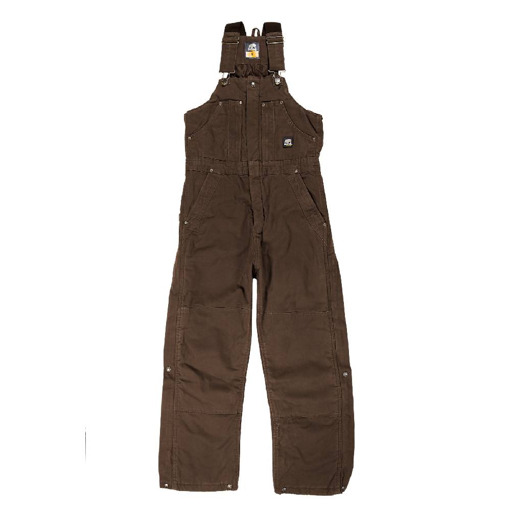 Men's Berne Highland Washed Insulated Bib Overall Bark