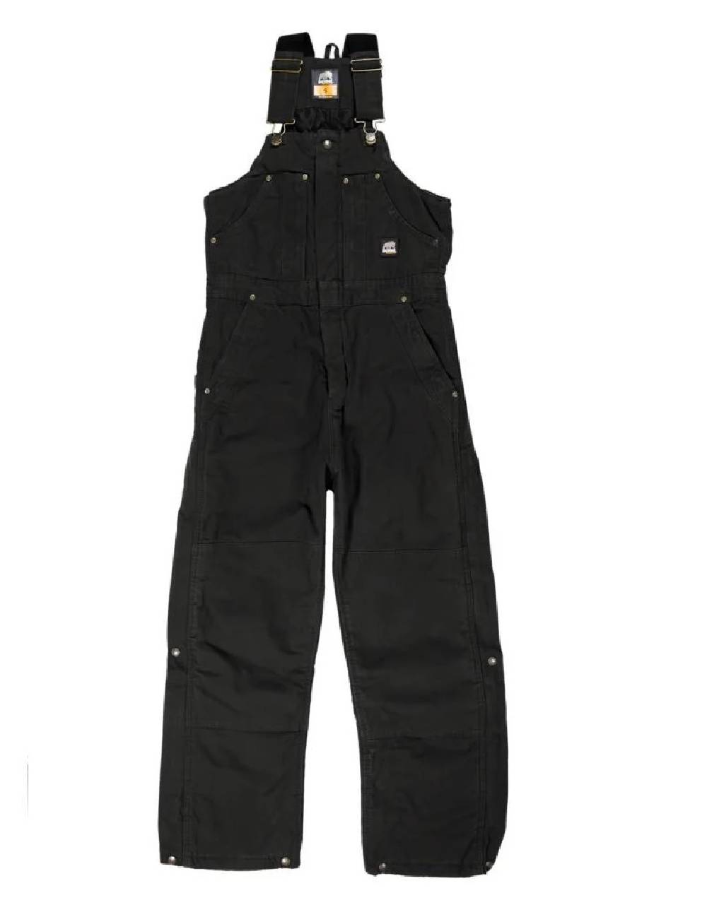 Men's Berne Highland Washed Insulated Bib Overall Black