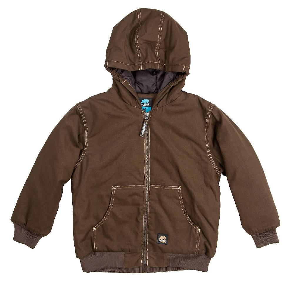 Boy's Berne Modern Youth Hooded Jackets Bark