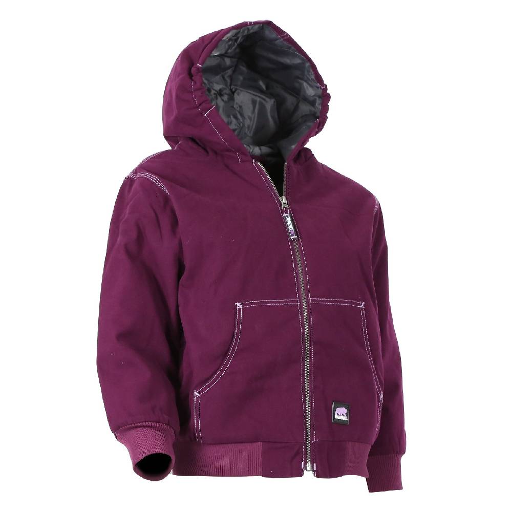 Girl's Berne Modern Youth Hooded Jackets Plum