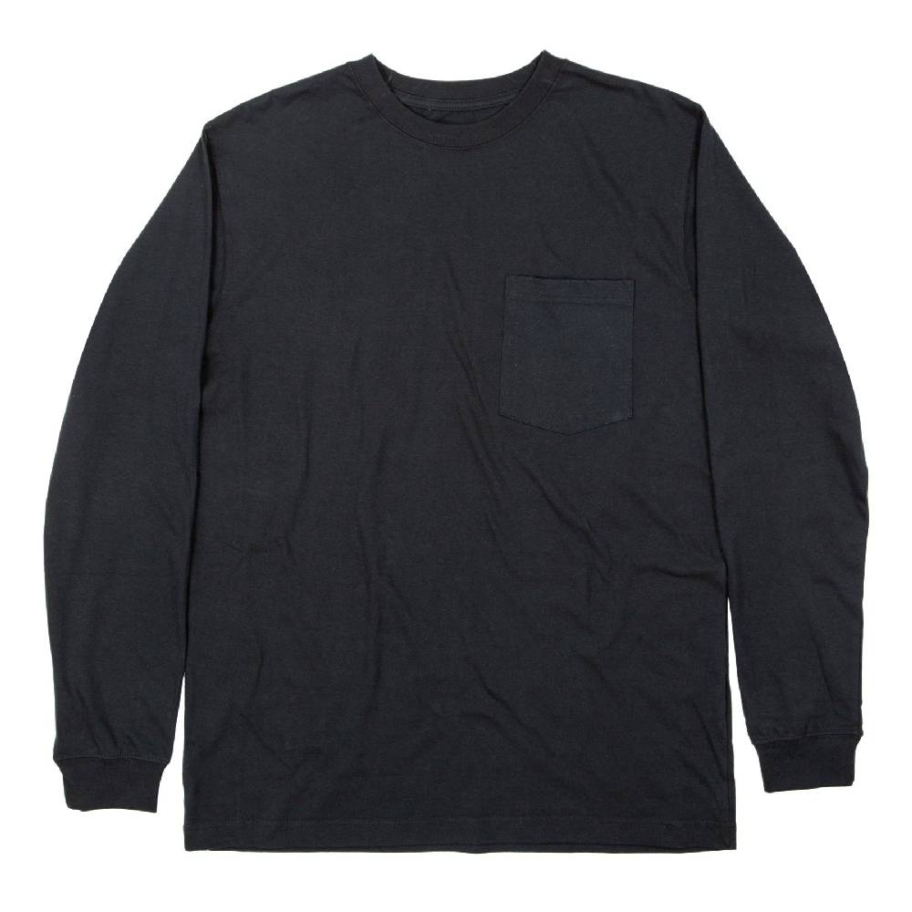 Men's Berne Heavyweight Long Sleeve Pocket Tee Black