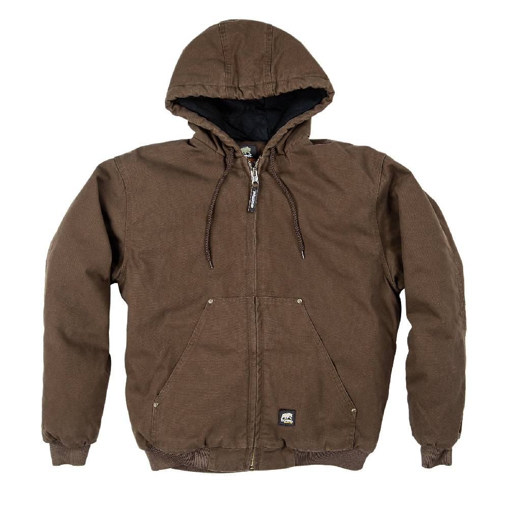 Men's Berne Original Washed Hooded Jackets Bark