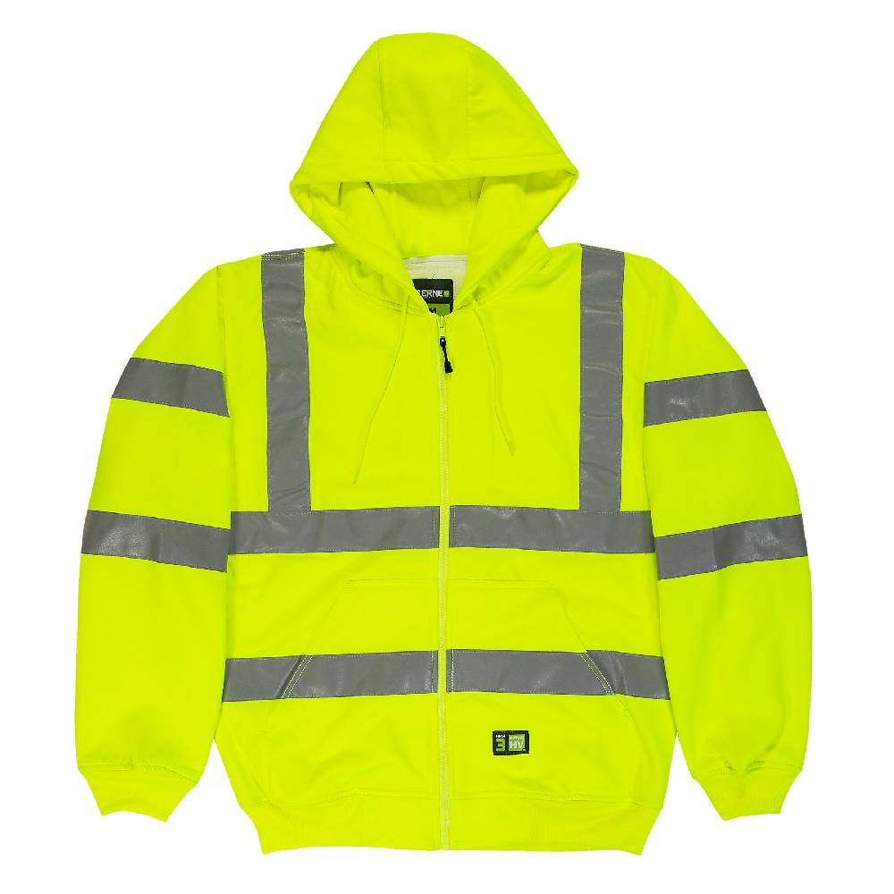 Men's Berne Hi-Visibility Hooded Active Sweatshirt