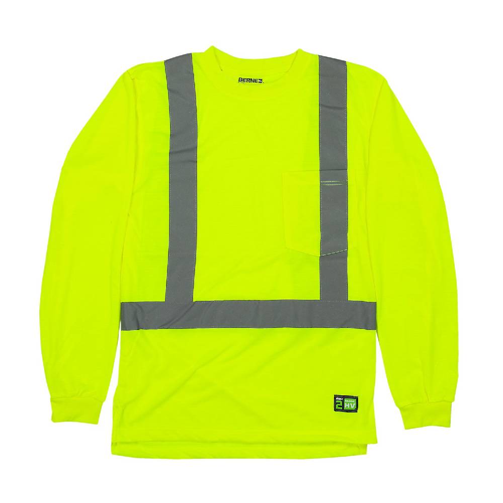 Men's Berne Class 2 Hi-Visibility Long-Sleeve Pocket Tee