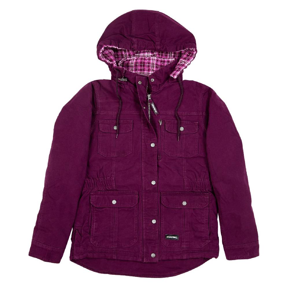 Women's Berne Ladies Quilted Barn Coat Plum