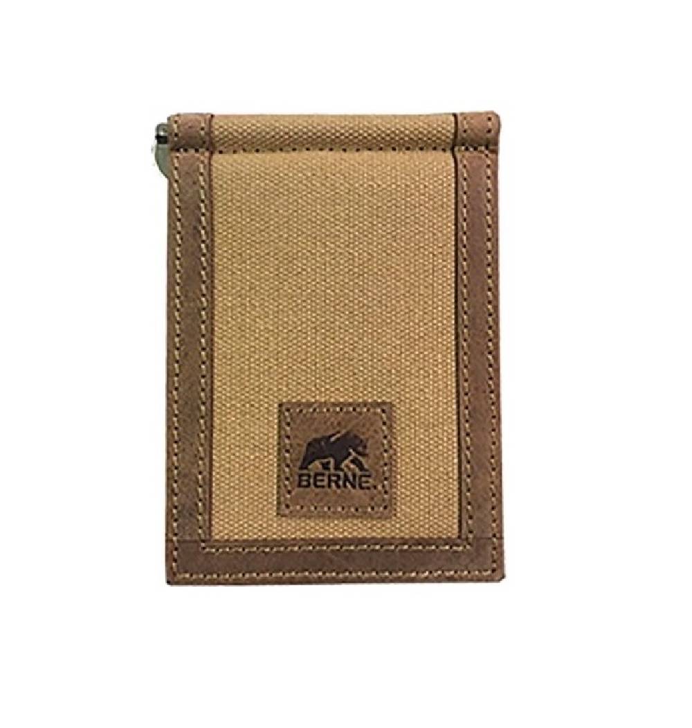 Men's Berne Canvas Trifold Front Clip Wallet