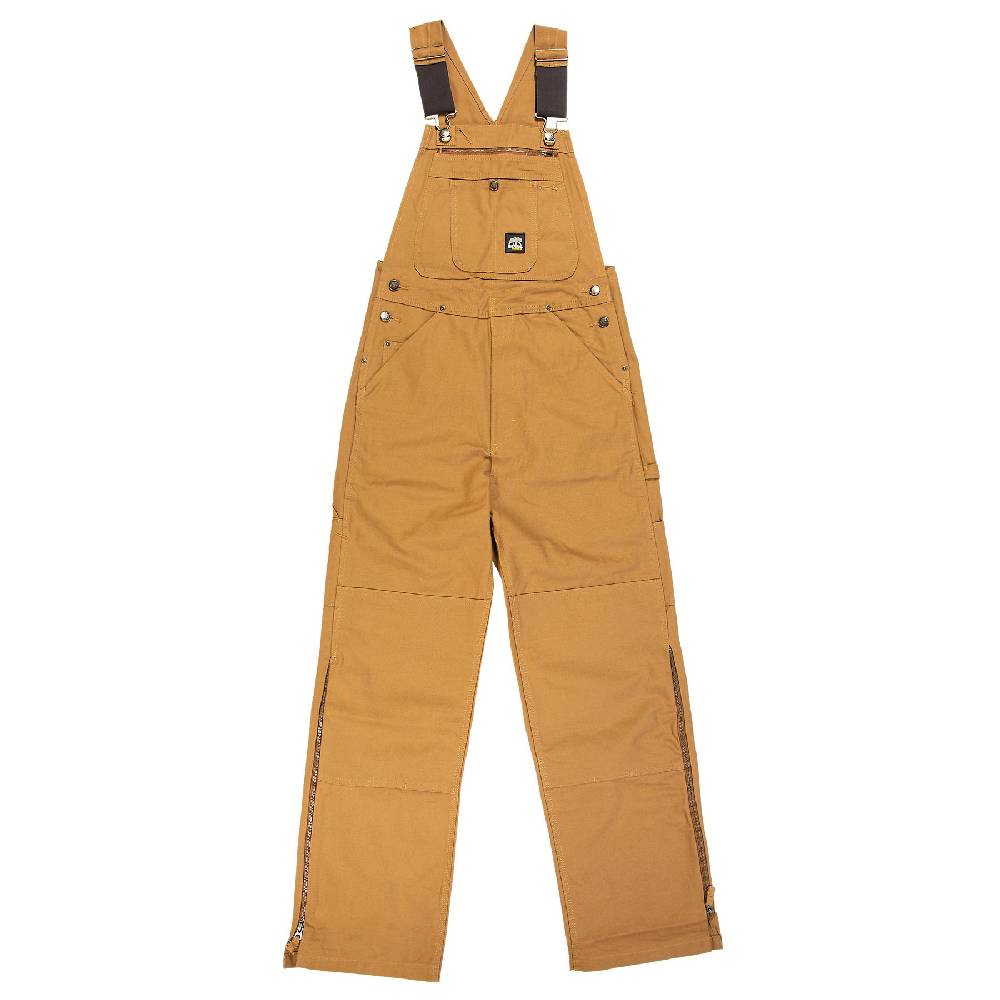 Men's Berne Original Unlined Duck Bib Overall Brown