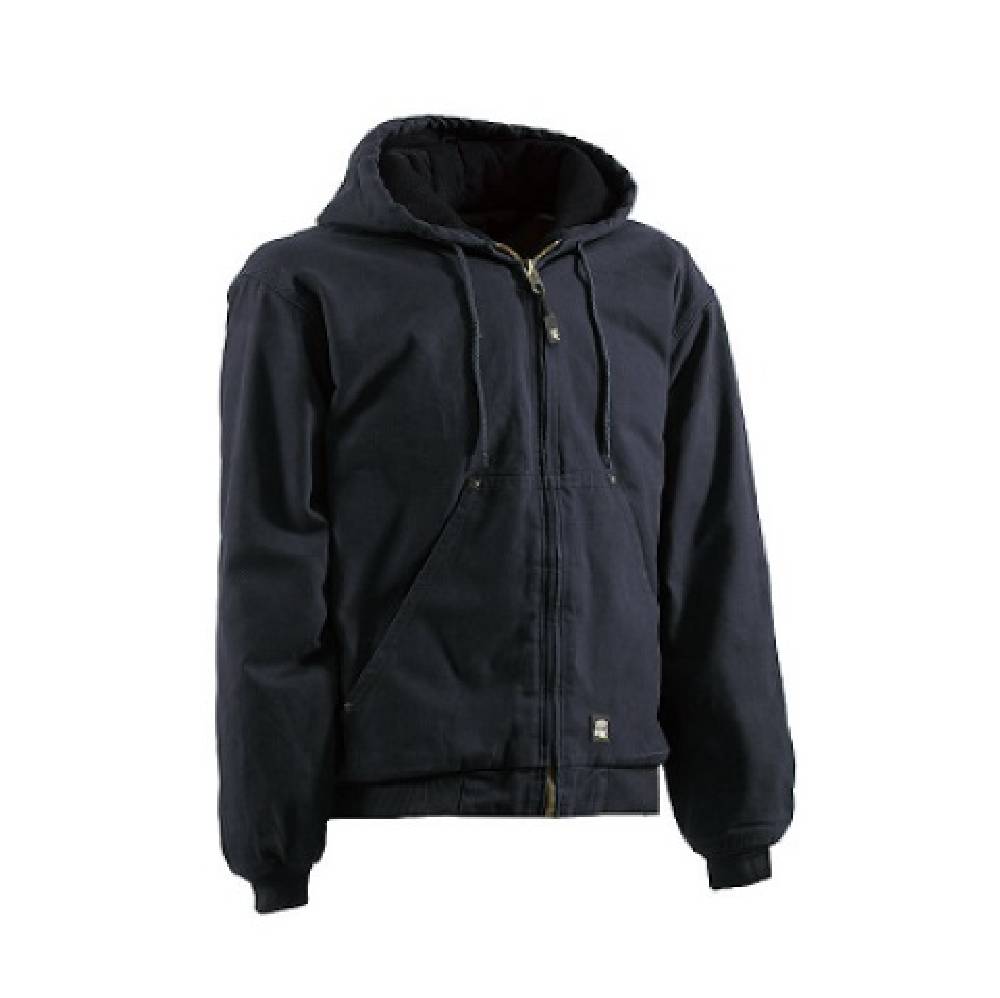 Men's Berne Original Washed Hooded Jackets Coal