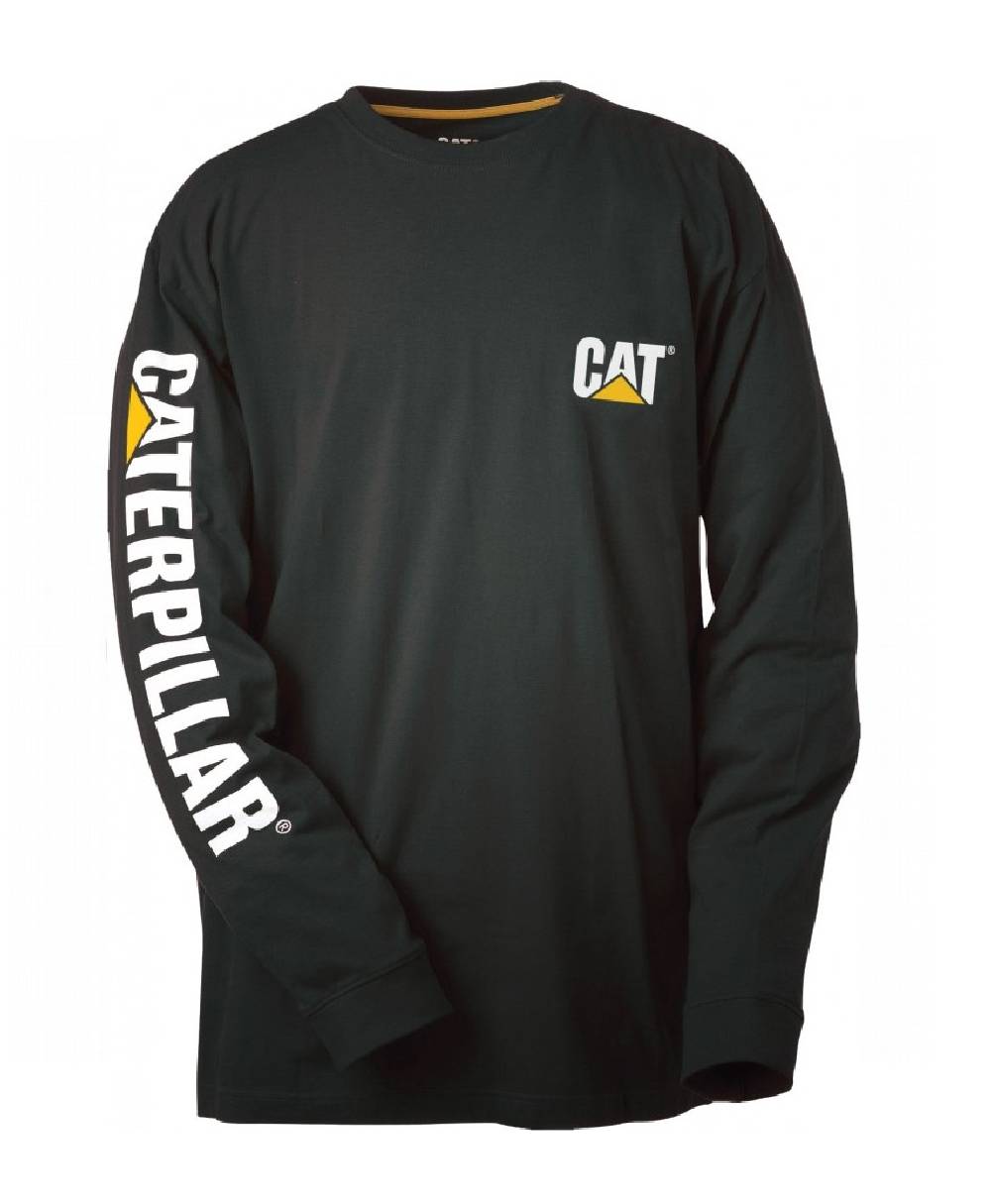 Men's CAT Trademark Banner Long Sleeve Work Tee