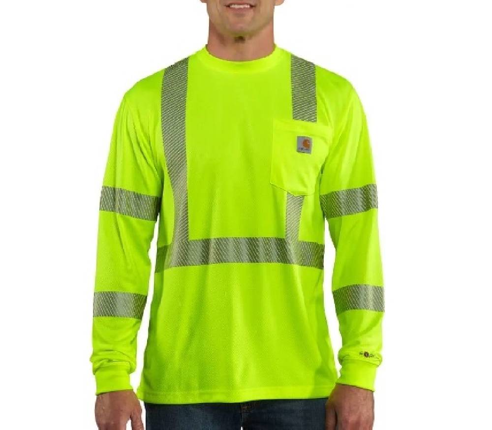 Men's Carhartt Force High-Visibility Long-Sleeve Class 3 T-Shirt