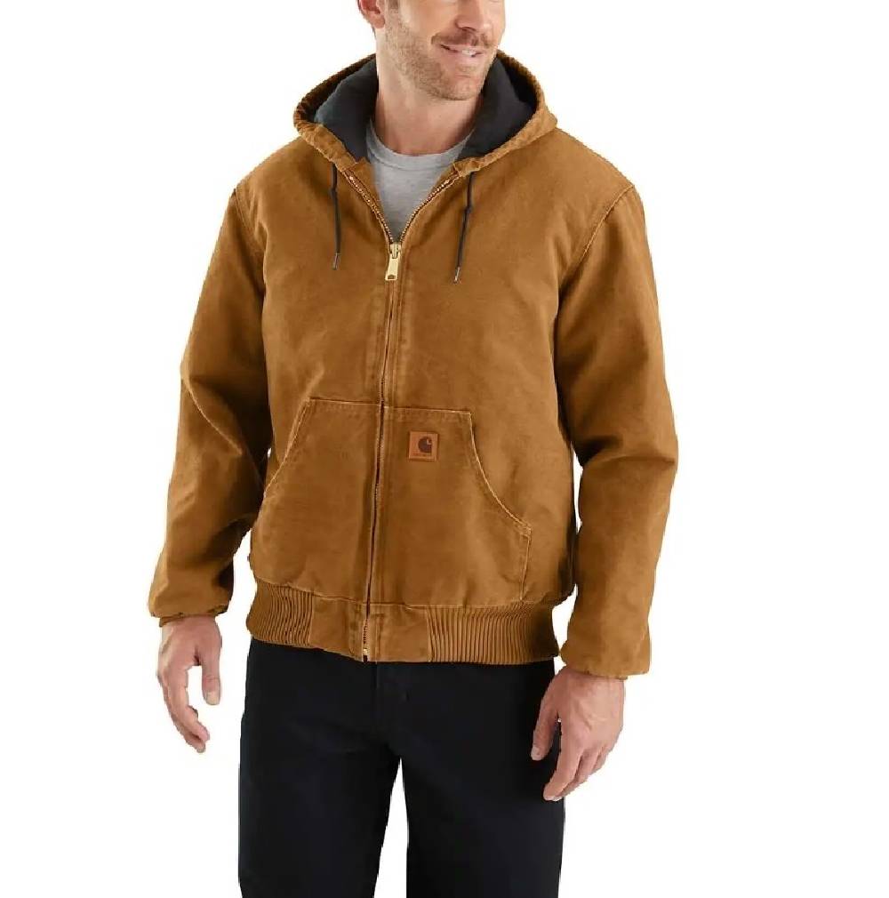 Men's Carhartt Quilted-Flannel-Lined Sandstone Active Jacket