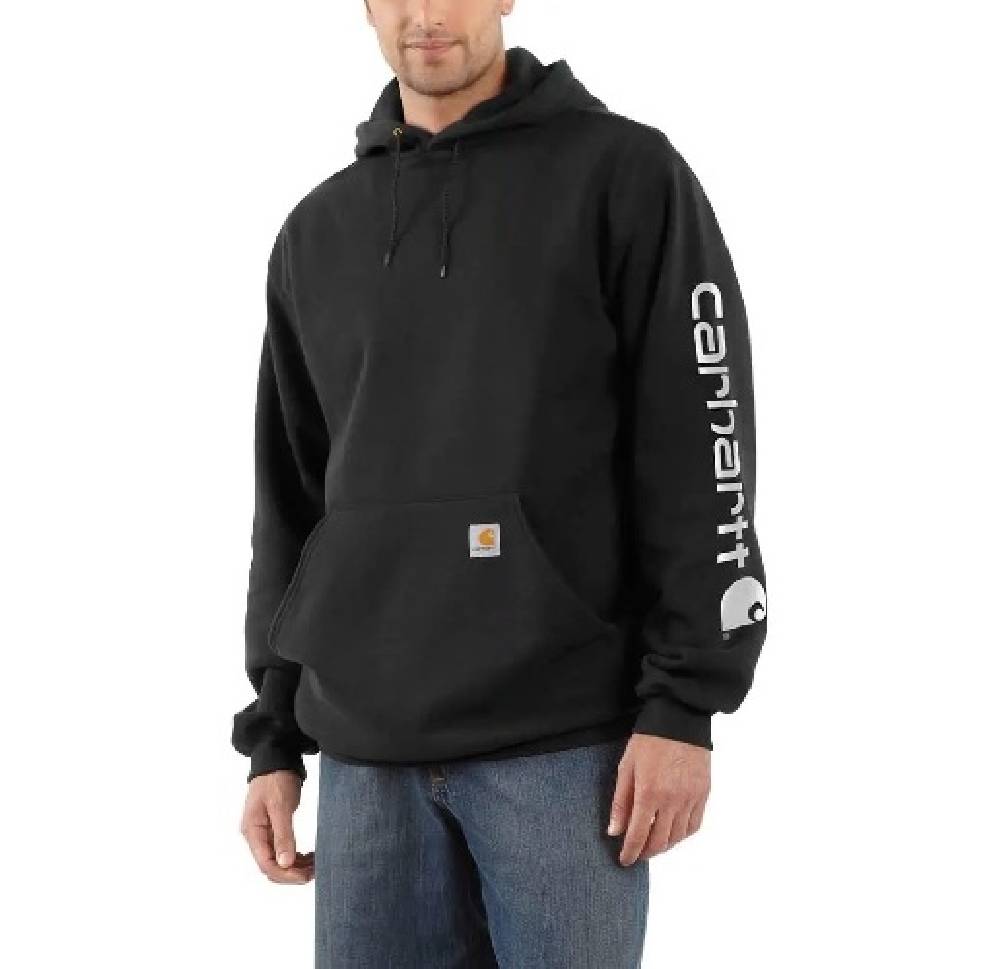 Men's Carhartt Midweight Signature Sleeve Logo Hooded Sweatshirt