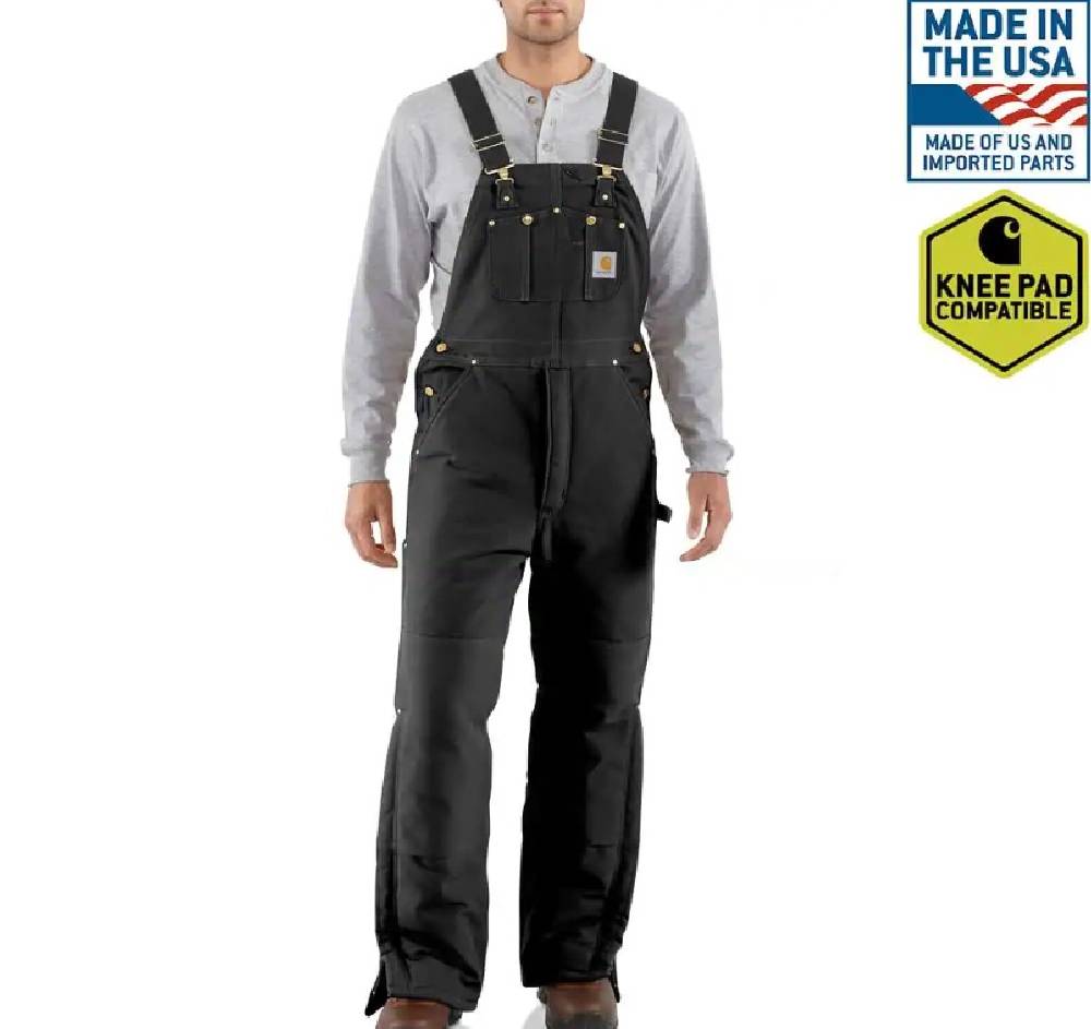 Men's Carhartt Arctic-Quilt-Lined Duck Bib Overalls