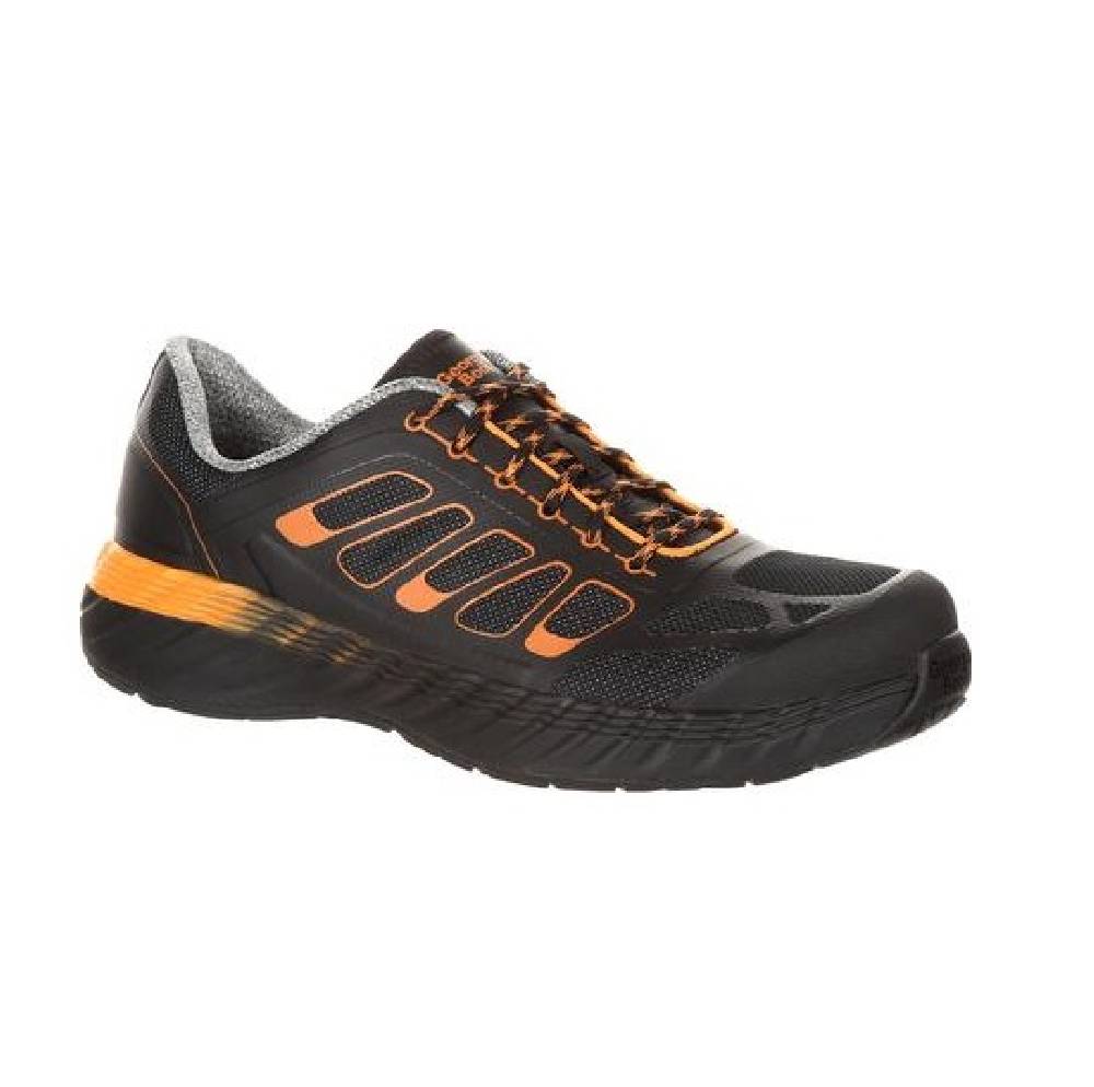 Men's Georgia Reflx Athletic Oxford Alloy Safety Toe EH Black/Orange