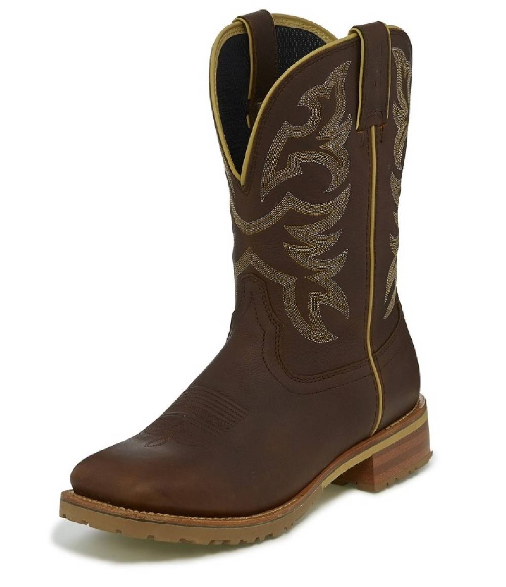 Men's Justin Whiskey Neat Pull On Waterproof EH Boot