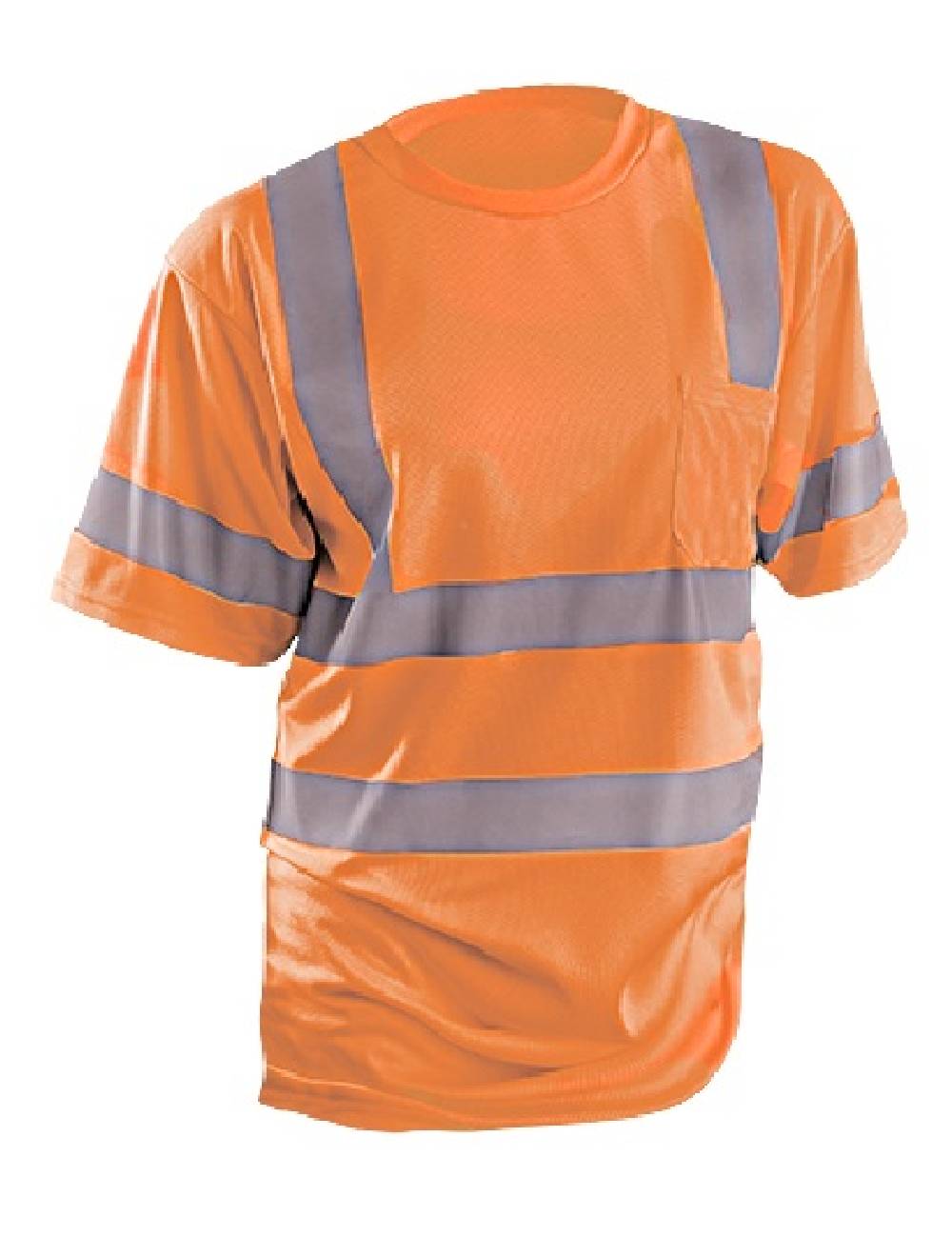 Men Occunomix Class 3 High Visibility Wicking Birdseye Mest Safety T-Shirt