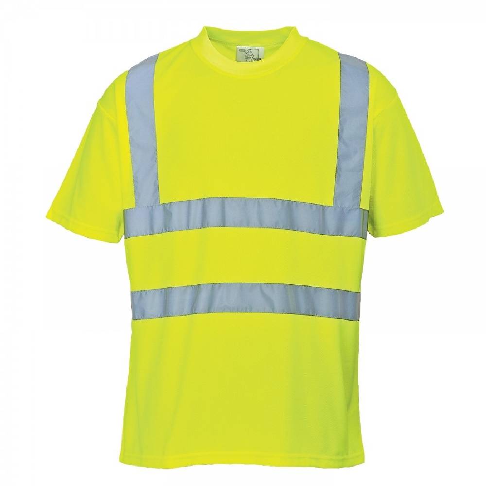 Men's Portwest Hi-Vis T-shirt Safety Yellow