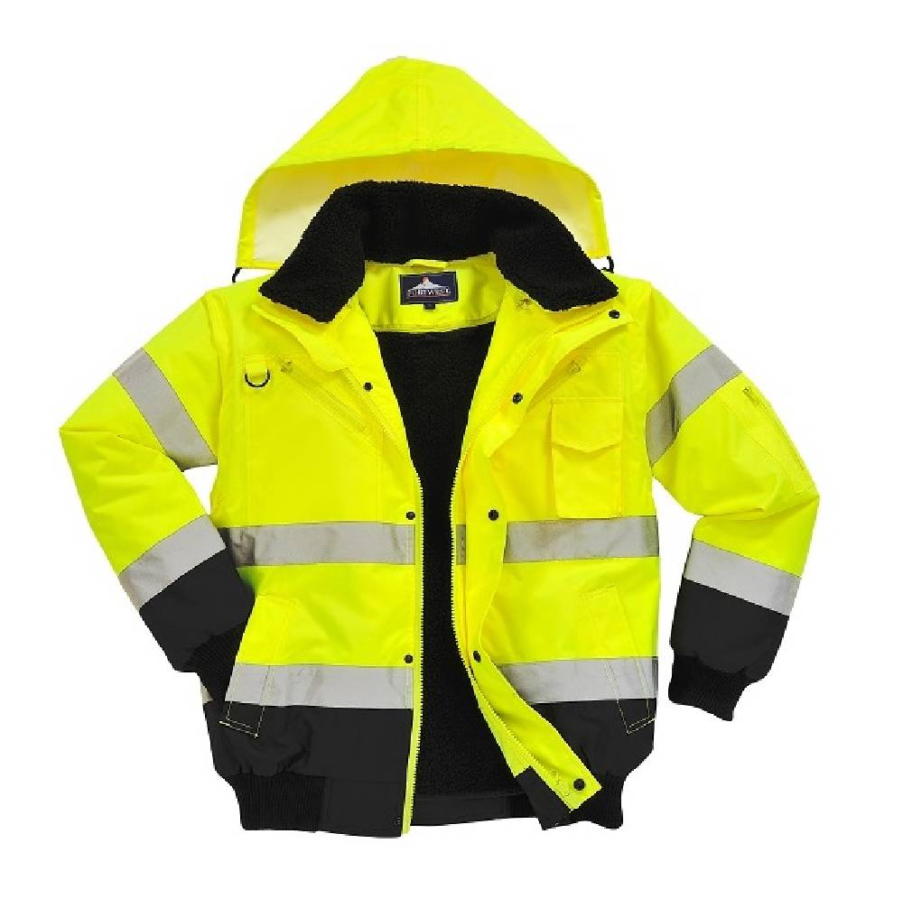 Men's Portwest Hi-Vis Contrast Bomber Jackets