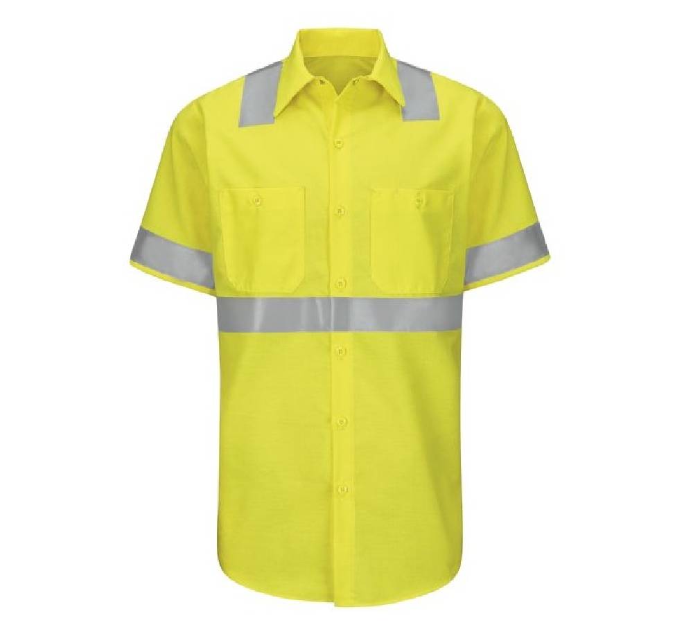 Men's Red Kap Type R Class 2 Hi-Vis Ripstop Short Sleeve Shirt