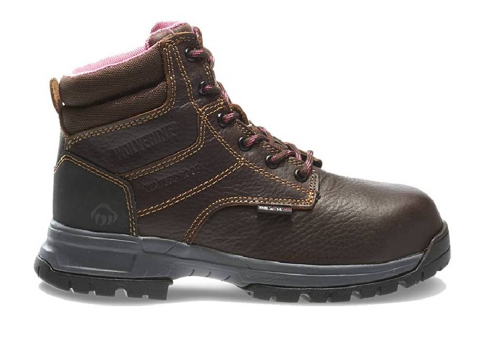 Women's Wolverine Piper Brown 6" Composite-Toe Waterproof