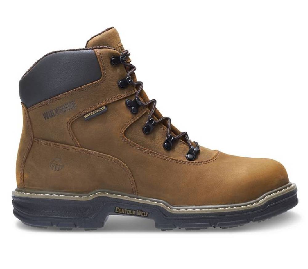 Men's Wolverine Marauder 6" Brown Steel-Toe Waterproof