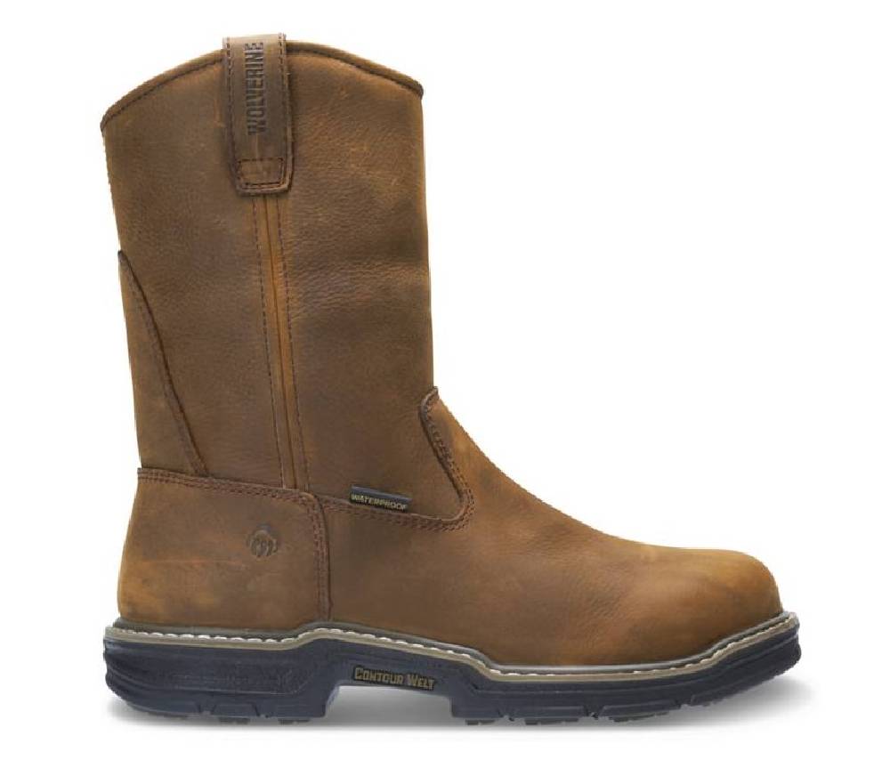 Men's Wolverine Marauder 10" Brown Steel-Toe Waterproof