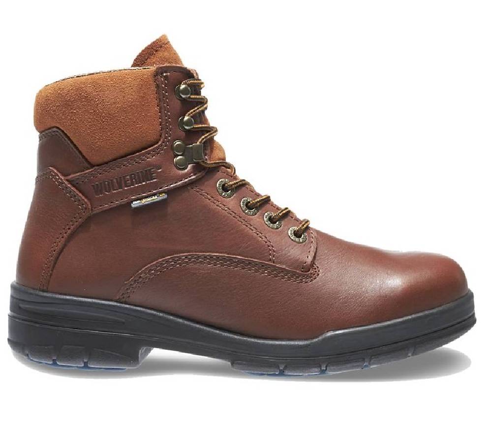 Men's Wolverine Durashocks SR 6" Brown Steel-Toe Waterproof